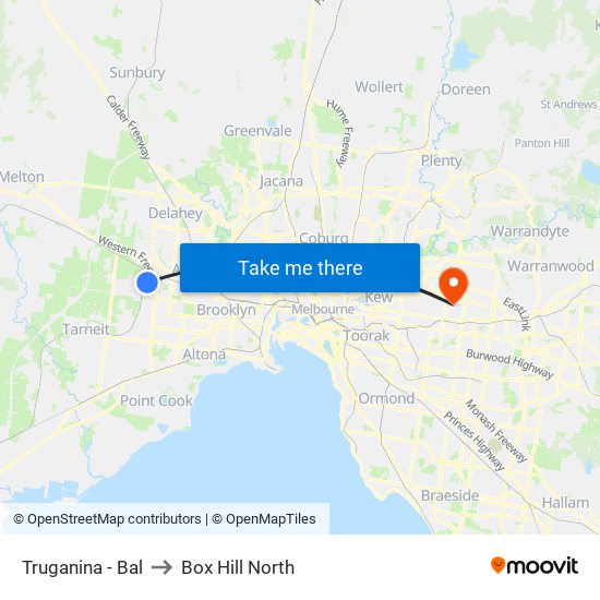 Truganina - Bal to Box Hill North map
