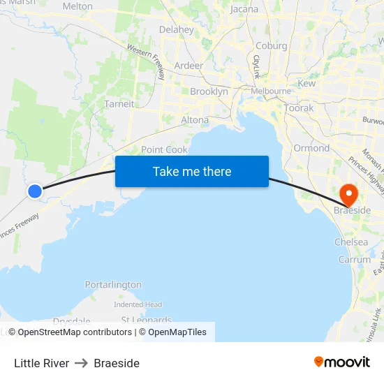 Little River to Braeside map