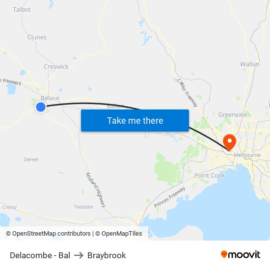 Delacombe - Bal to Braybrook map