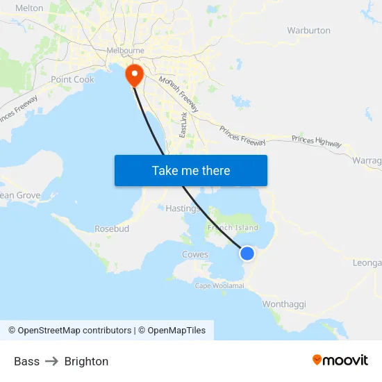 Bass to Brighton map