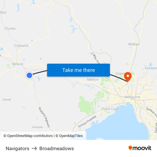 Navigators to Broadmeadows map