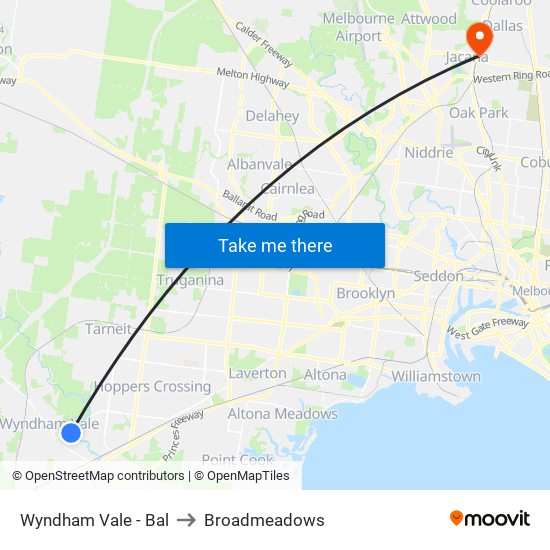 Wyndham Vale - Bal to Broadmeadows map