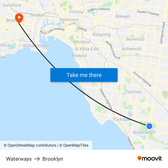 Waterways to Brooklyn map