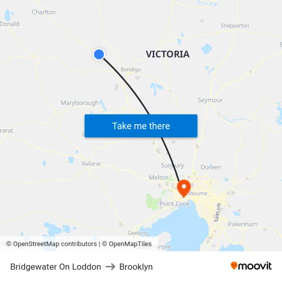 Bridgewater On Loddon to Brooklyn map