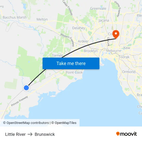 Little River to Brunswick map