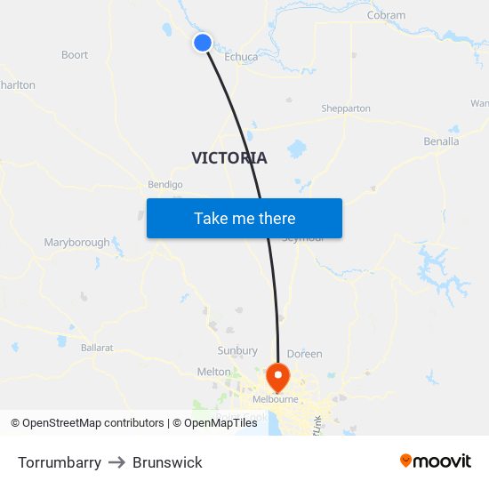 Torrumbarry to Brunswick map