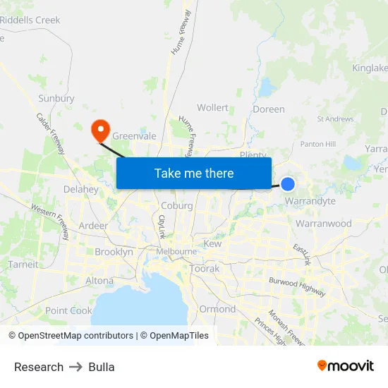 Research to Bulla map