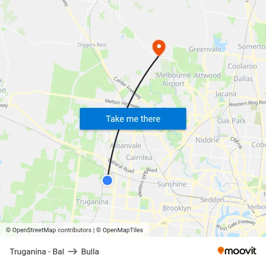 Truganina - Bal to Bulla map