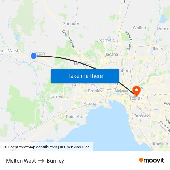 Melton West to Burnley map