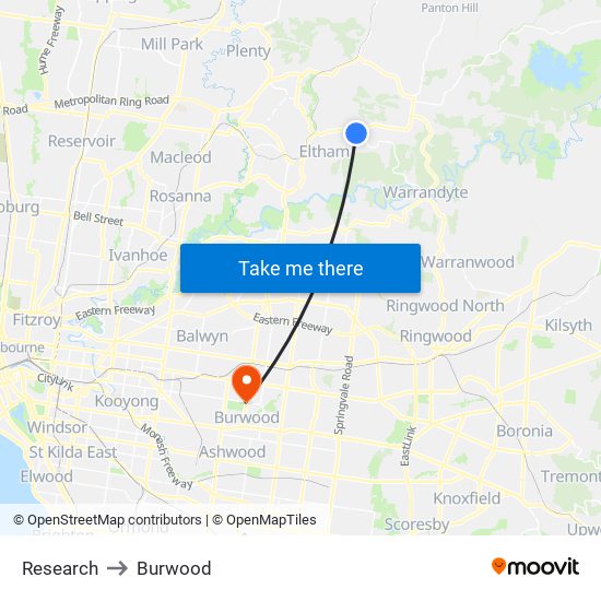 Research to Burwood map