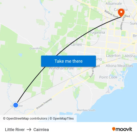 Little River to Cairnlea map