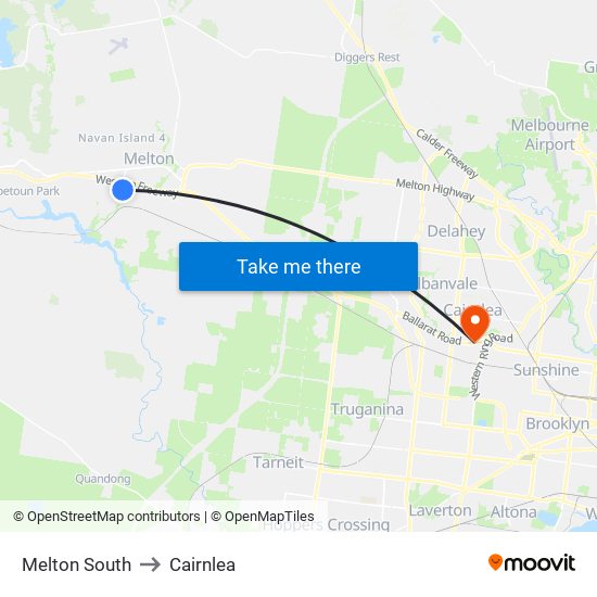 Melton South to Cairnlea map