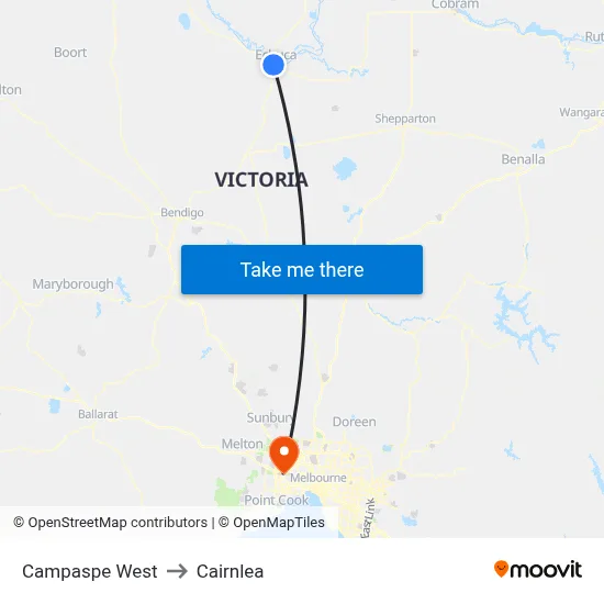Campaspe West to Cairnlea map