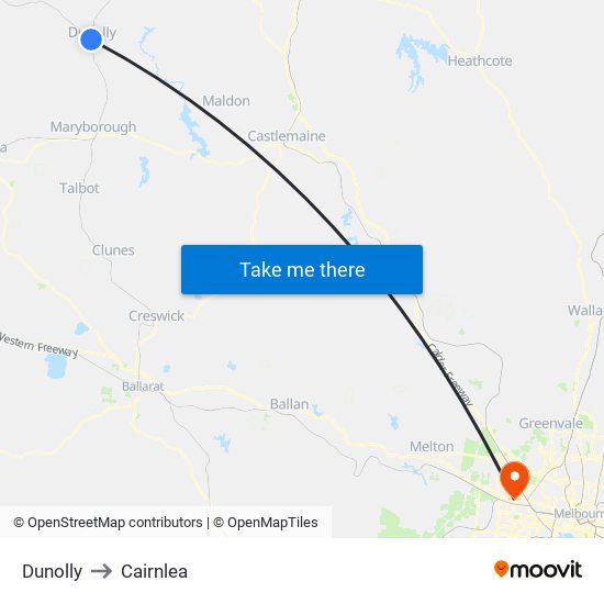 Dunolly to Cairnlea map