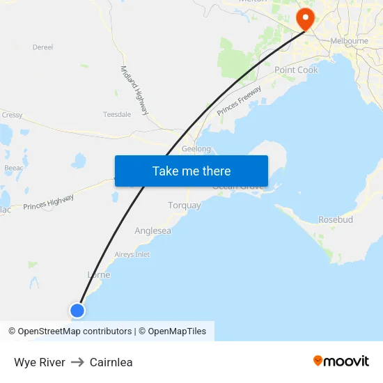 Wye River to Cairnlea map
