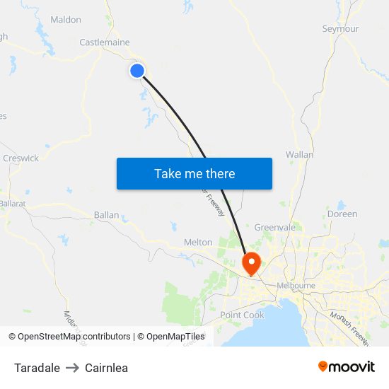 Taradale to Cairnlea map