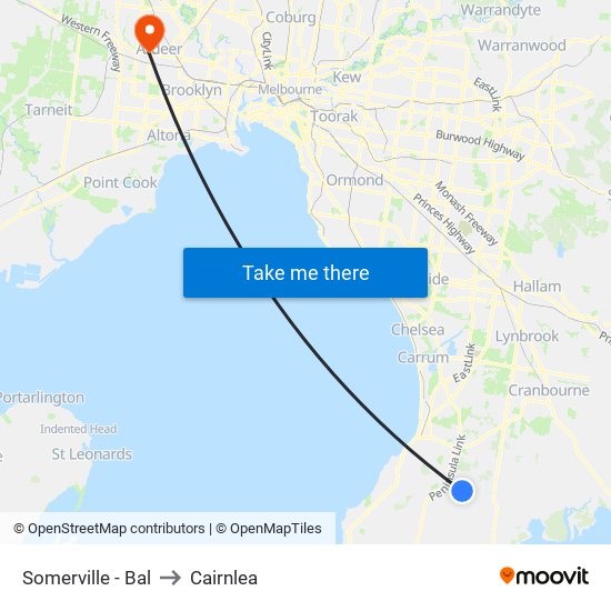 Somerville - Bal to Cairnlea map