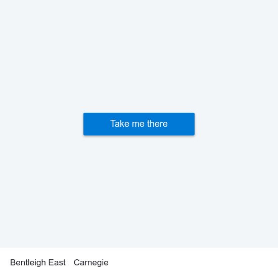 Bentleigh East to Carnegie map