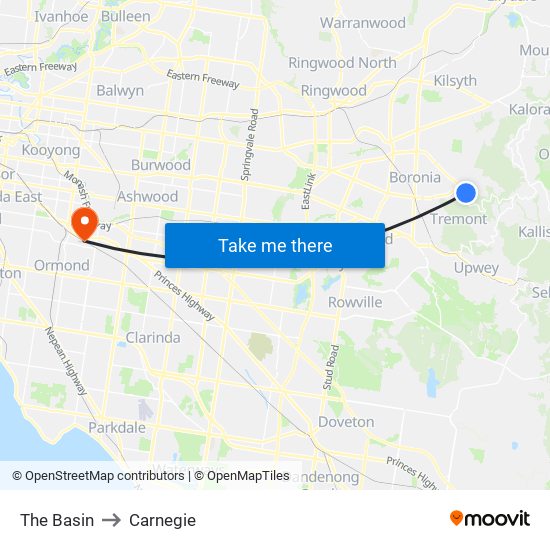 The Basin to Carnegie map