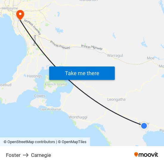 Foster to Carnegie map