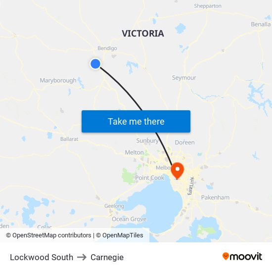 Lockwood South to Carnegie map