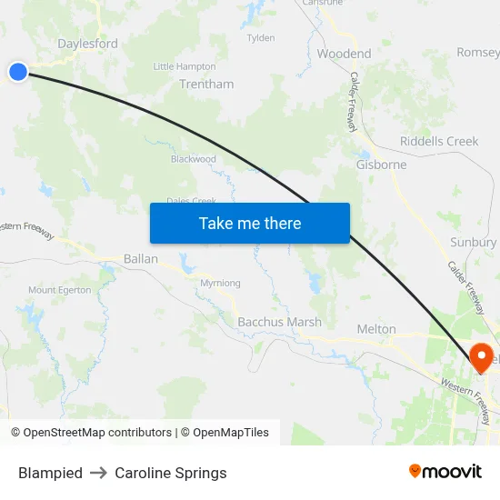 Blampied to Caroline Springs map