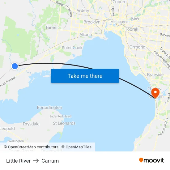 Little River to Carrum map