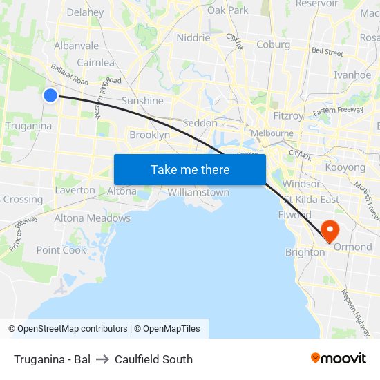 Truganina - Bal to Caulfield South map