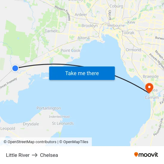 Little River to Chelsea map