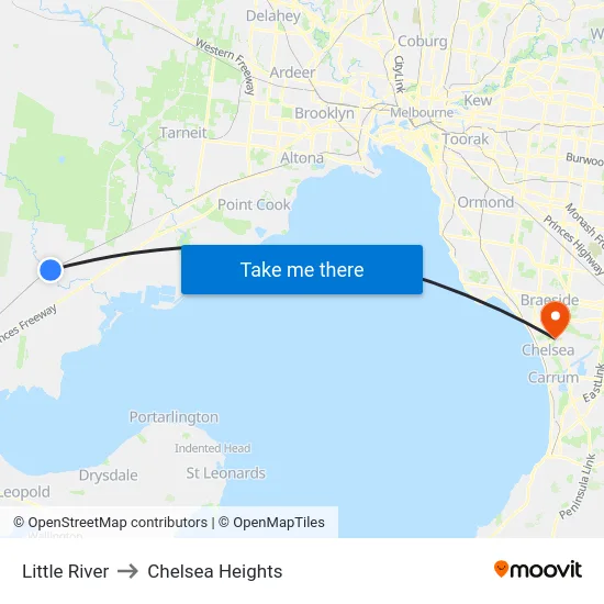 Little River to Chelsea Heights map