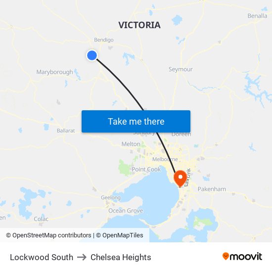 Lockwood South to Chelsea Heights map