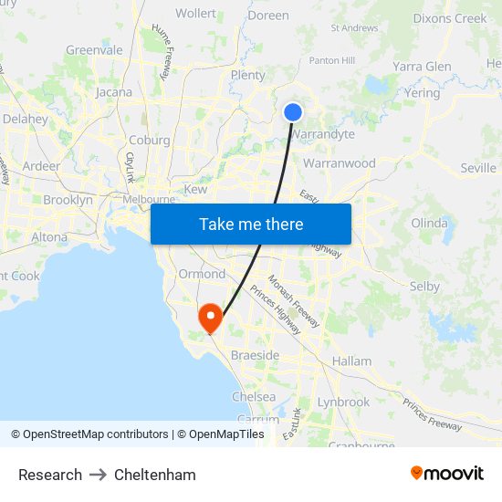 Research to Cheltenham map