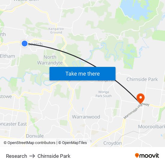 Research to Chirnside Park map