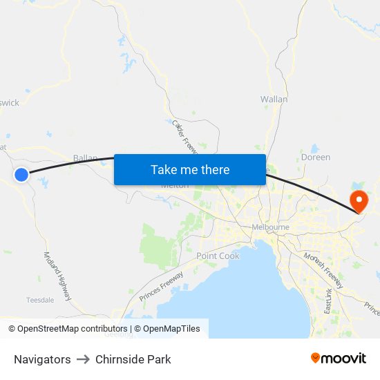 Navigators to Chirnside Park map