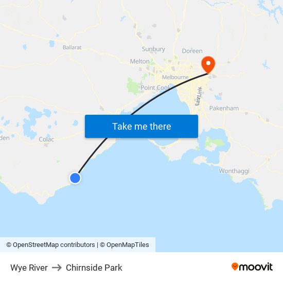 Wye River to Chirnside Park map