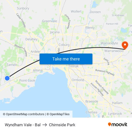 Wyndham Vale - Bal to Chirnside Park map