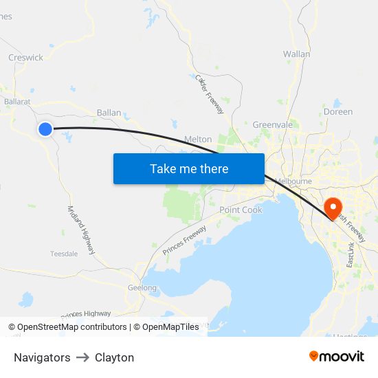 Navigators to Clayton map