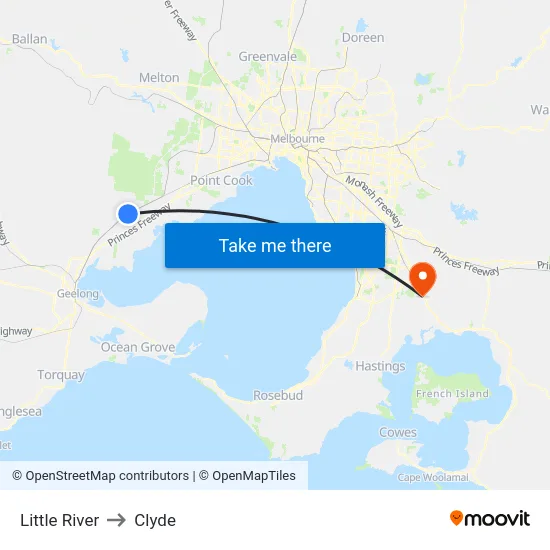 Little River to Clyde map