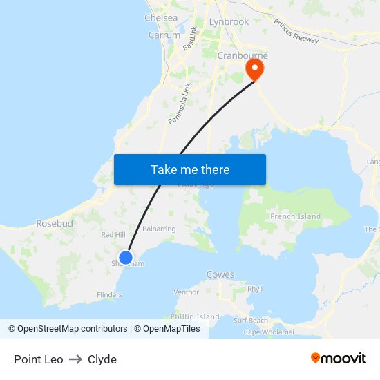 Point Leo to Clyde map