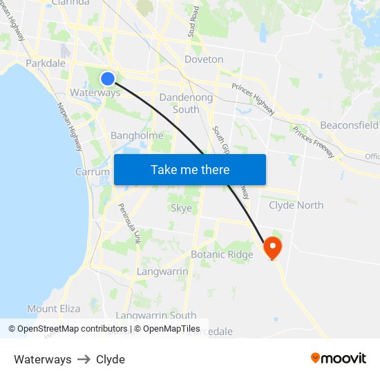 Waterways to Clyde map