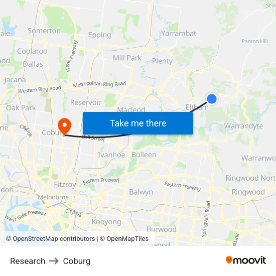 Research to Coburg map
