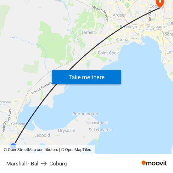 Marshall - Bal to Coburg map