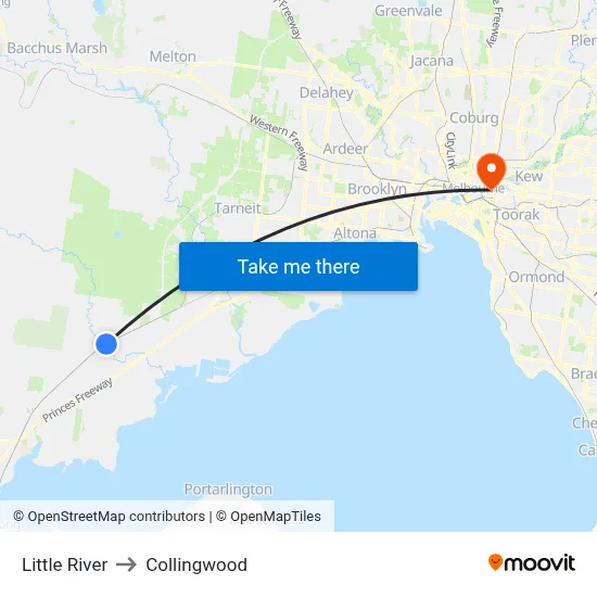 Little River to Collingwood map