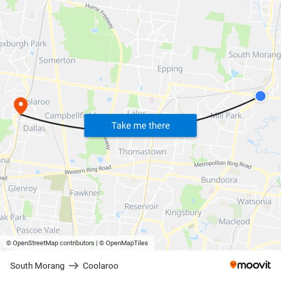 South Morang to Coolaroo map