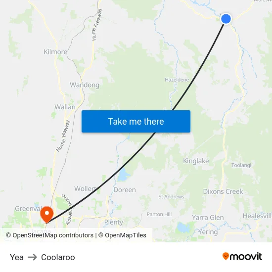 Yea to Coolaroo map