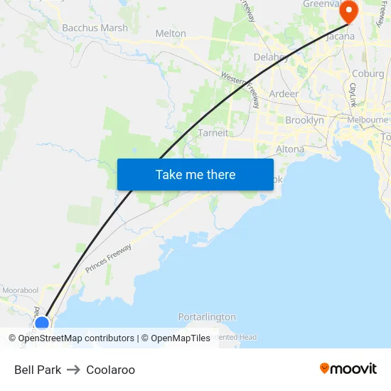 Bell Park to Coolaroo map