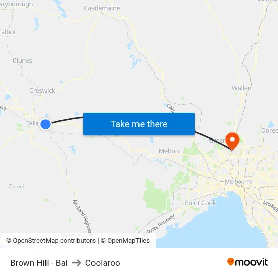 Brown Hill - Bal to Coolaroo map