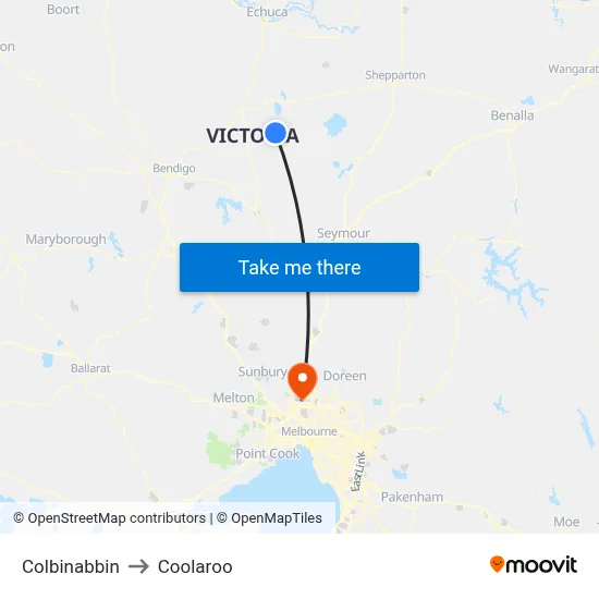 Colbinabbin to Coolaroo map