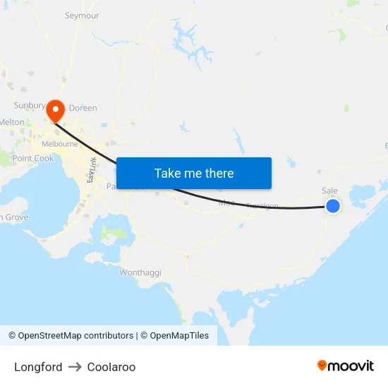 Longford to Coolaroo map