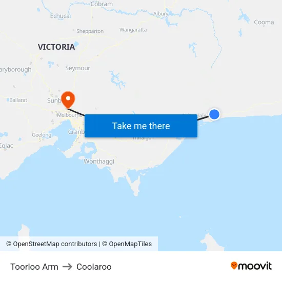 Toorloo Arm to Coolaroo map